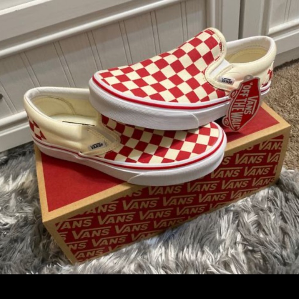 Red Chechered Vans